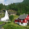 ノルウェー　バスの旅　ウルビィクからベルゲン スタインダールの滝経由